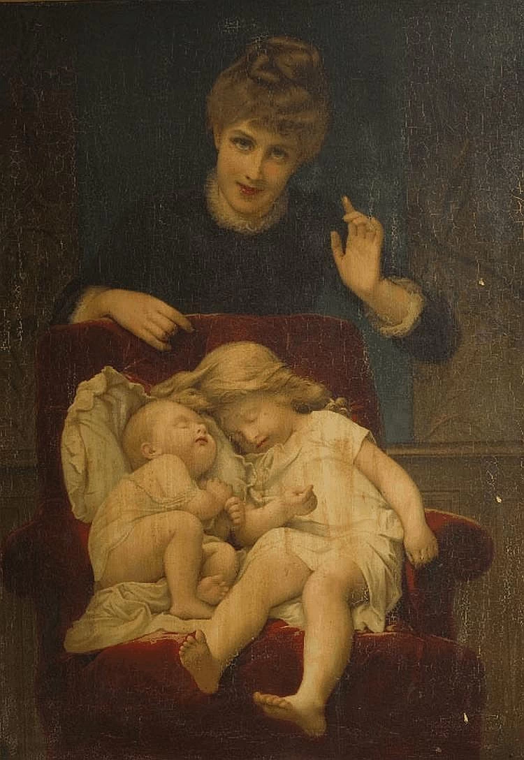 Madre con due bambini - attribuito